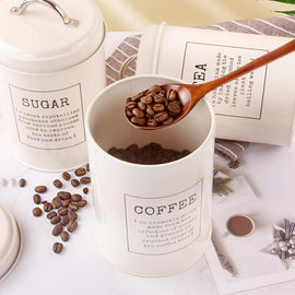 Set of 3 Metal, Kitchen - Coffee, Sugar, Tea Storage Box Tin Canisters Kitchen Essentials