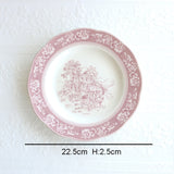French Purple Neverland Ceramic Plates and Bowls Kitchen Essentials