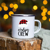 Snowman Deer Print Enamel Coffee Mugs Kitchen Essentials