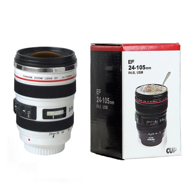 Stainless Steel Camera EF24-105mm Coffee Lens Mug Kitchen Essentials