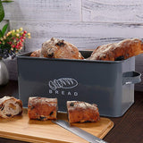 Storage Box With Bamboo Bread Chopping Board Lid Kitchen Essentials
