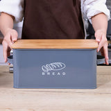 Storage Box With Bamboo Bread Chopping Board Lid Kitchen Essentials