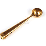 Two-In-One Stainless Steel Coffee Spoon Sealing Clip Kitchen Essentials