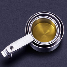 UPORS 8/10Pcs Stainless Steel Measuring Cups Kitchen Essentials