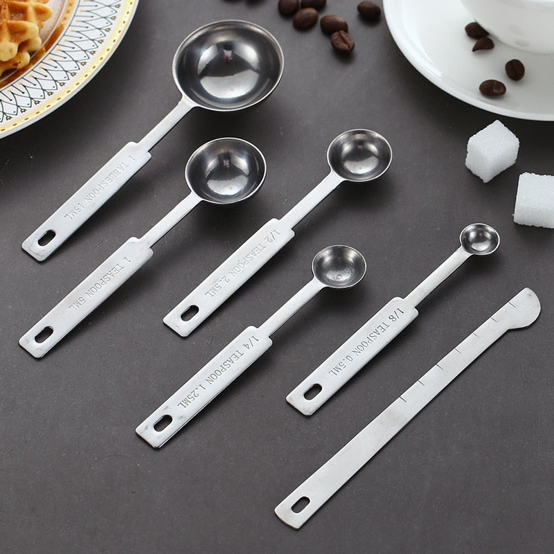 UPORS 8/10Pcs Stainless Steel Measuring Cups Kitchen Essentials