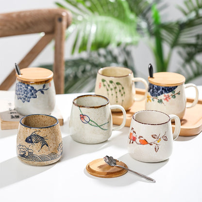 Unique Vintage Japanese Retro Style Ceramic Cups Kitchen Essentials