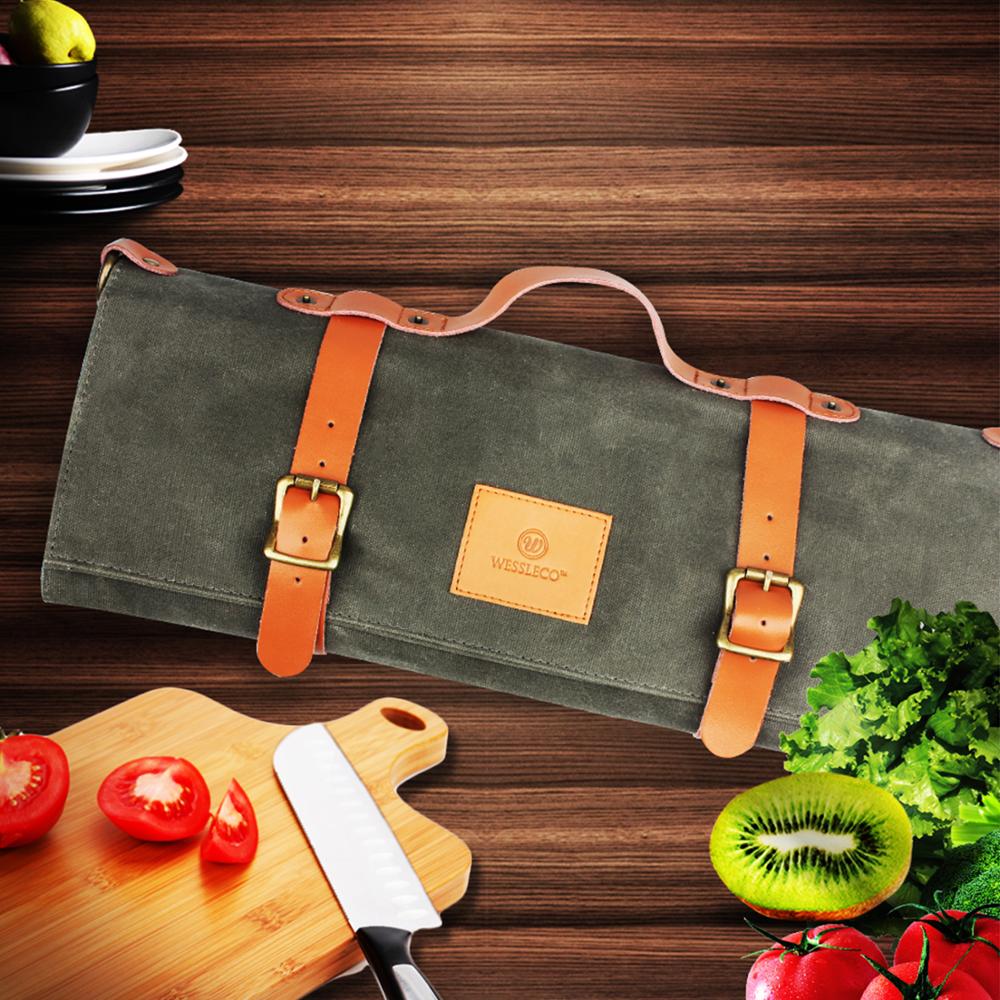 WESSLECO Chef Knife Roll Bag Kitchen Essentials