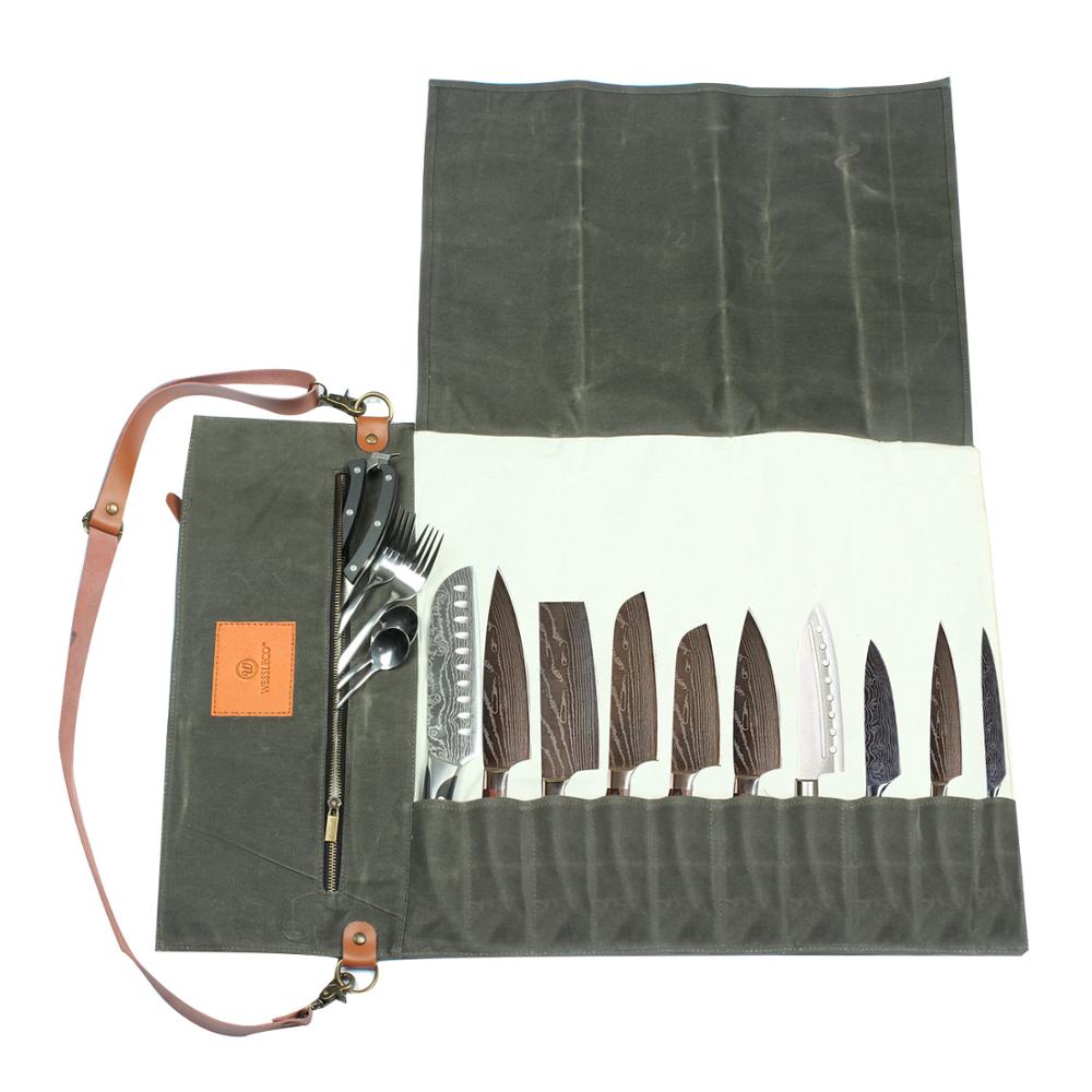 WESSLECO Chef Knife Roll Bag Kitchen Essentials