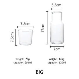 Water Carafe with Tumbler Glass Kitchen Essentials
