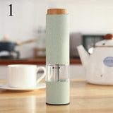 Wheat Straw Electric Salt Pepper Grinder Set Kitchen Essentials