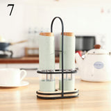 Wheat Straw Electric Salt Pepper Grinder Set Kitchen Essentials