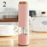 Wheat Straw Electric Salt Pepper Grinder Set Kitchen Essentials