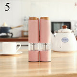 Wheat Straw Electric Salt Pepper Grinder Set Kitchen Essentials