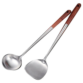 Wok Spatula and Ladle Set Kitchen Essentials