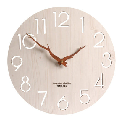 Wooden 12 inch 3D Wall Clock Kitchen Essentials