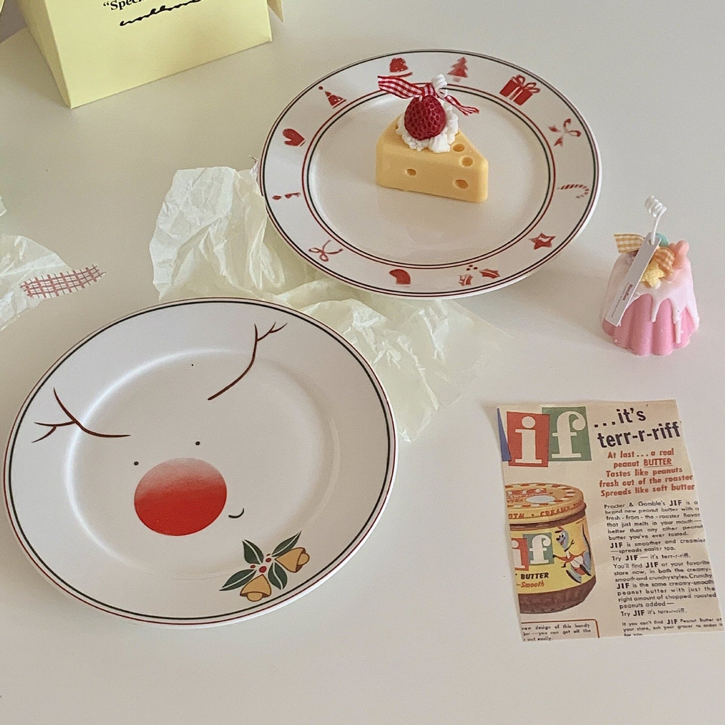 Xmas Ceramic Plate & Mugs Kitchen Essentials