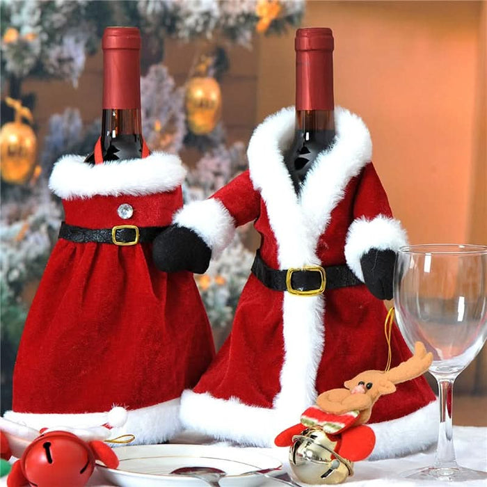 Xmas Velvet Wine Bottle Cover Kitchen Essentials