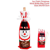 Xmas Velvet Wine Bottle Cover Kitchen Essentials